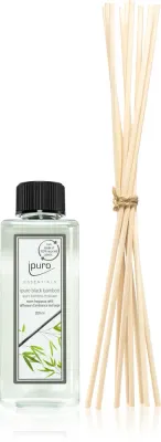 ipuro Essentials Black Bamboo - Наполнитель для диффузоров + ароматические палочки для диффузора + patyczki zapachowe do dyfuzora zapachowego, 200 мл