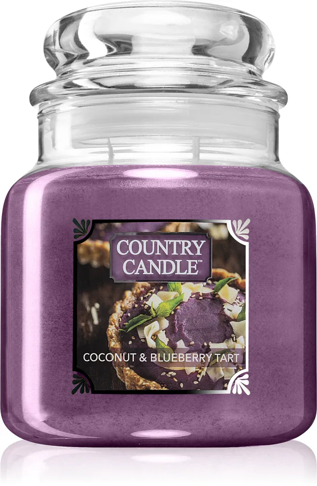 Country Candle Coconut & Blueberry Tart - Ароматическая свеча, 453 г