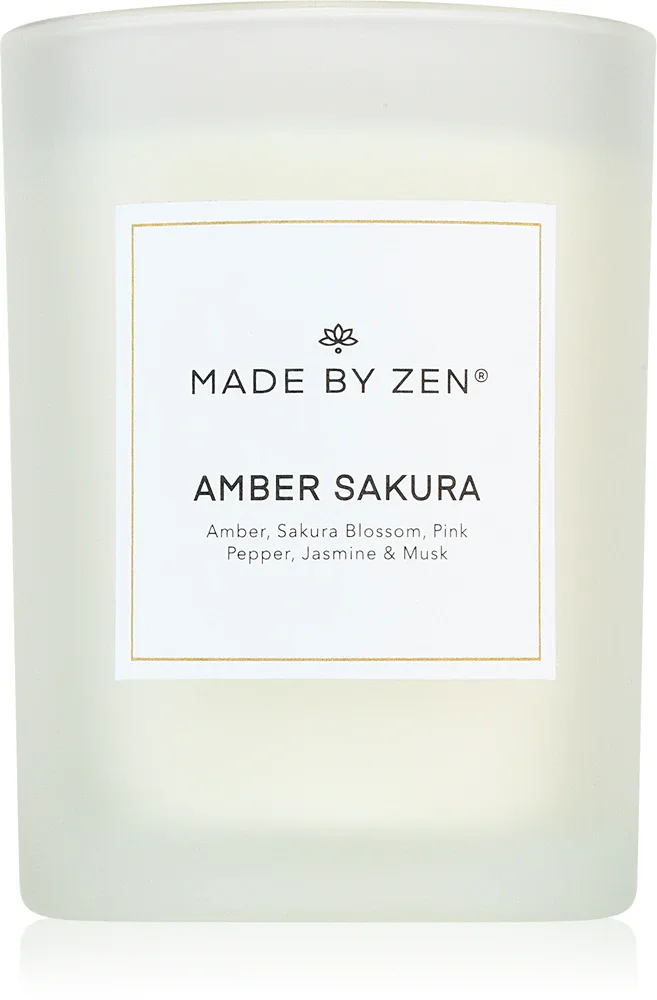 MADE BY ZEN Amber Sakura - Ароматическая свеча, 250 г