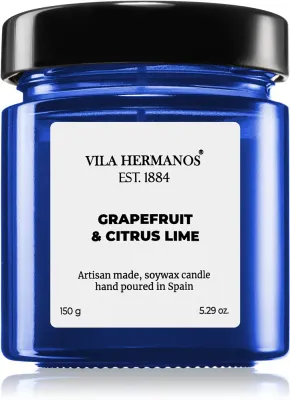 Vila Hermanos Apothecary Cobalt Blue Grapefruit & Citrus Lime - Ароматическая свеча, 150 г