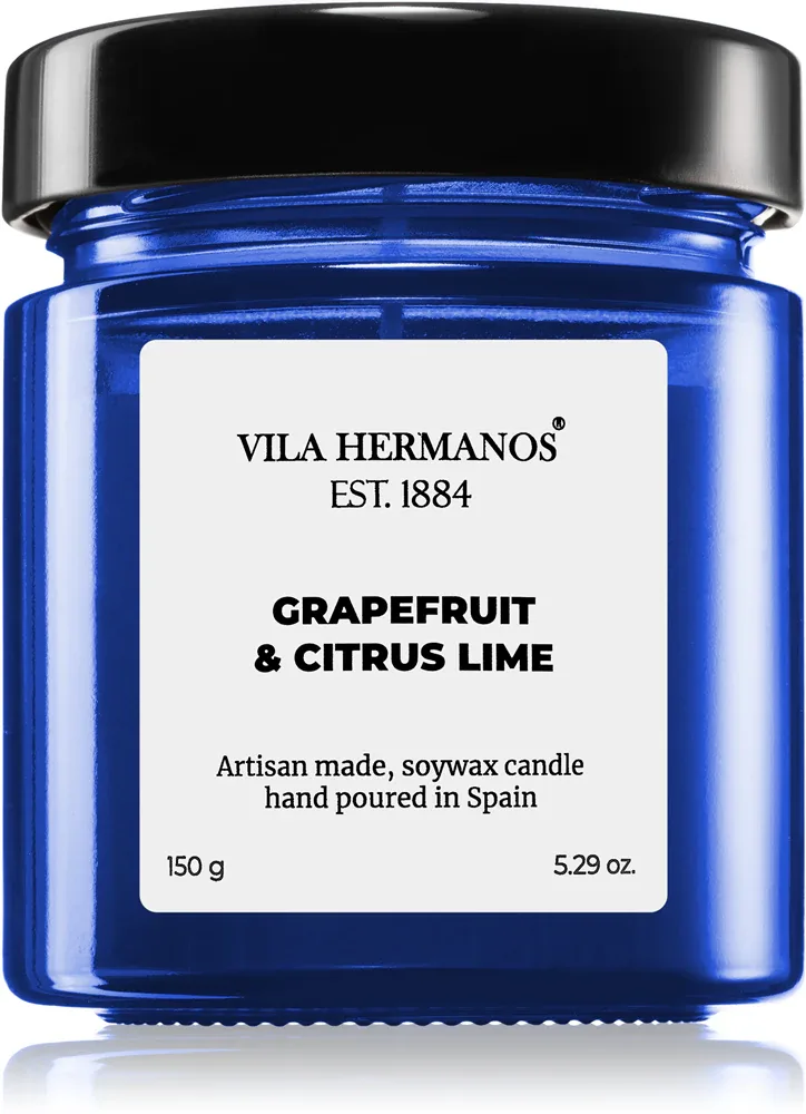 Vila Hermanos Apothecary Cobalt Blue Grapefruit & Citrus Lime - Ароматическая свеча, 150 г
