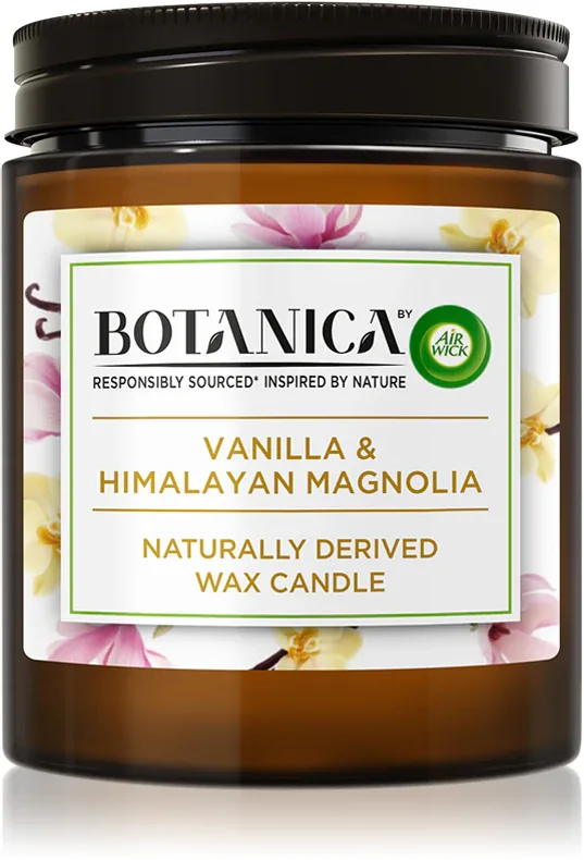 Air Wick Botanica Vanilla & Himalayan Magnolia - декоративная свеча, 205 г