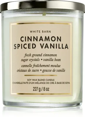 Bath & Body Works Cinnamon Spiced Vanilla - Свеча ароматическая Bath Body Works Cinnamon Spiced Vanilla соевая, пряная, 226 г, 226 г