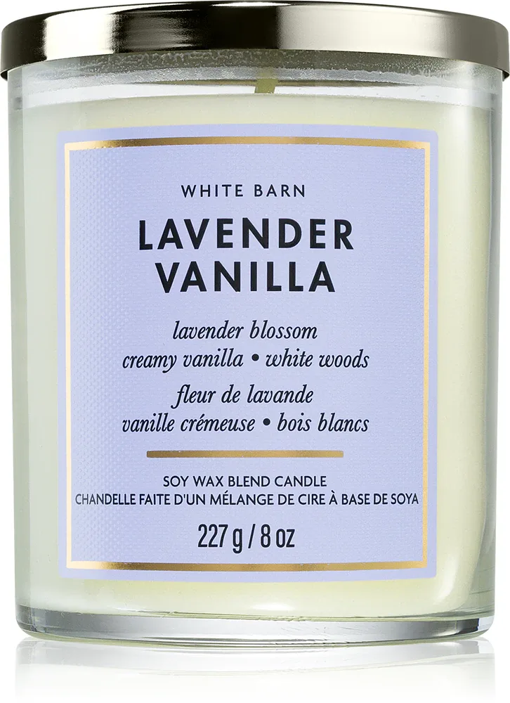 Bath & Body Works Lavender Vanilla - Свеча ароматическая Bath Body Works Lavender Vanilla соевая, травяная, 227 мл, 227 мл