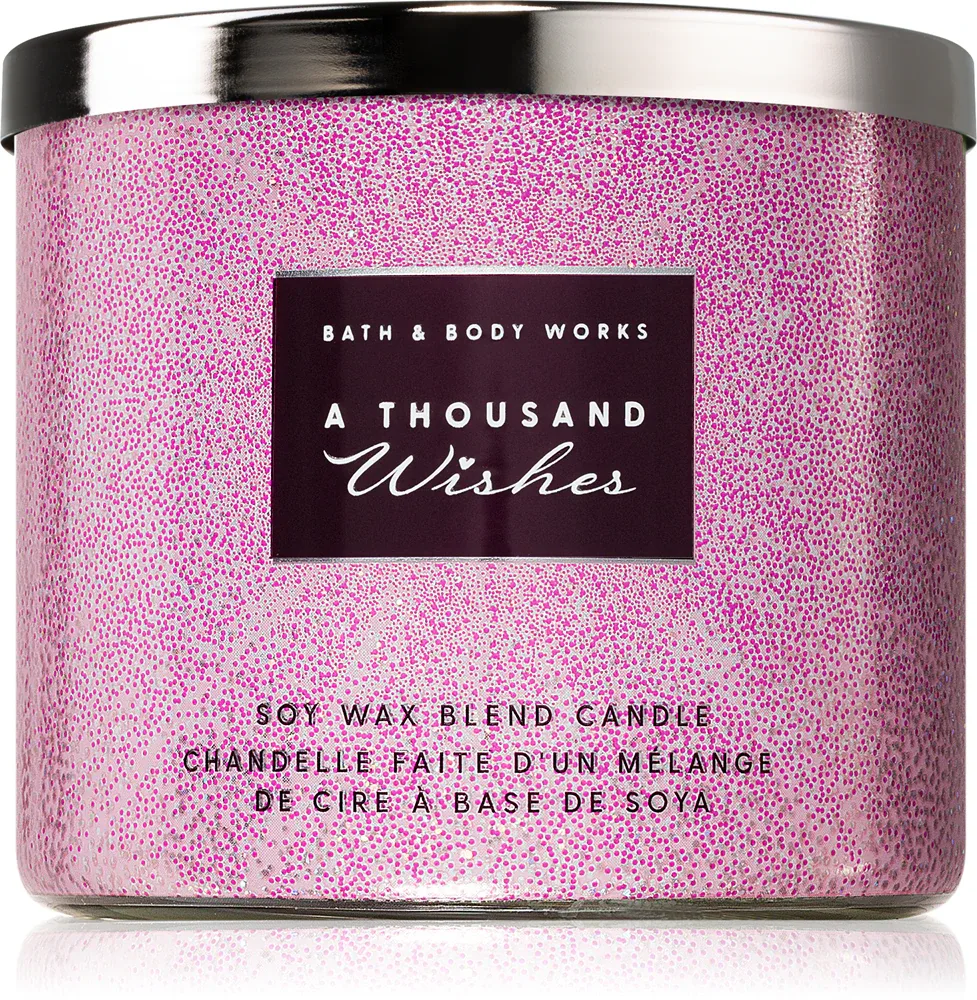 Bath & Body Works A Thousand Wishes - Свеча ароматическая Bath Body Works A Thousand Wishes соевая, 3 фитиля, 411 г, 411 г