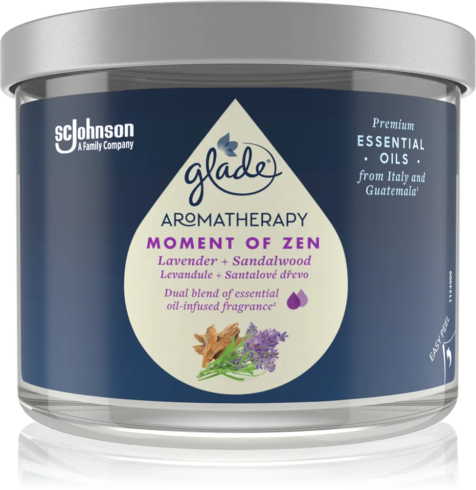 GLADE Aromatherapy Moment of Zen - Ароматическая свеча Лаванда + Сандалwood