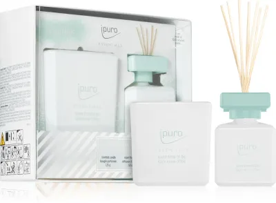 Подарочный набор ароматов для дома ipuro Essentials Time To Be с цитрусовым ароматом, диффузор и свеча, 1 шт