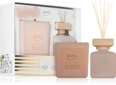 Подарочный набор ароматов для дома ipuro Essentials Time For A Hug со сладким ароматом, диффузор и свеча, 1 шт