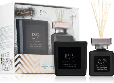 Подарочный набор ароматов для дома ipuro Essentials Time To Party с фруктовым ароматом, диффузор и свеча, 1 шт