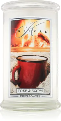 Свеча ароматическая Kringle Candle Cozy Warm со сладким осенним ароматом, соевый воск, 624 г