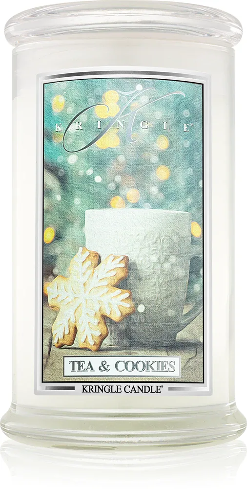 Kringle Candle Tea & Cookies - Ароматическая свеча, 624 г