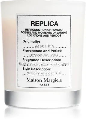 Ароматическая свеча Maison Margiela REPLICA Jazz Club с ароматом рома и сигар, время горения 40 часов, 165 г
