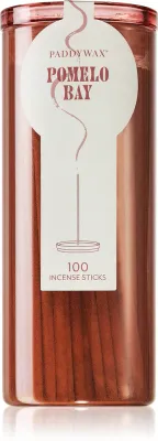 Ароматические палочки Paddywax Incense Pomelo Bay с подставкой, цитрусовый аромат, 100 шт