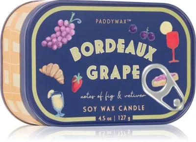 Свеча ароматическая Paddywax Bistro Bordeaux Grape фруктовая, два фитиля, 127 г