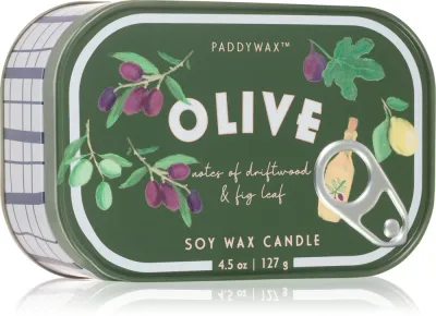 Свеча ароматическая Paddywax Bistro Fig Olive фруктово-гурманская, два фитиля, 127 г