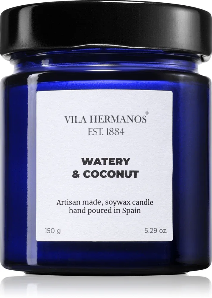 Vila Hermanos Apothecary Cobalt Blue Watery & Coconut - Ароматическая свеча, 150 г