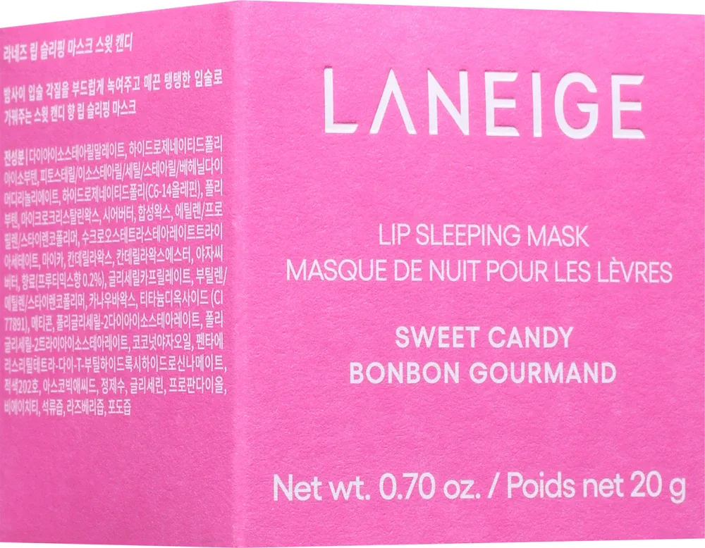 Ночная маска для губ LANEIGE Lip Sleeping Mask EX с маслом ши, 20 г, оттенок Sweet Candy