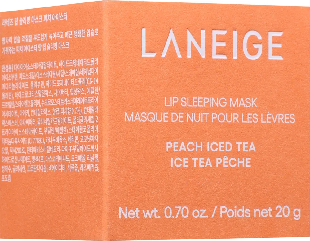 Ночная маска для губ LANEIGE Lip Sleeping Mask EX с маслом ши, 20 г, оттенок Peach Iced Tea