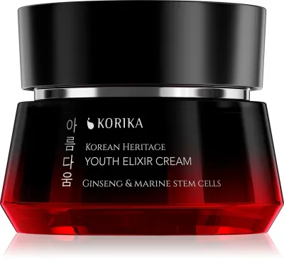 KORIKA Korean Heritage Ginseng & Marine Stem Cells Youth Elixir Cream - Питательный антиоксидантный крем для омоложения кожи, 50 мл