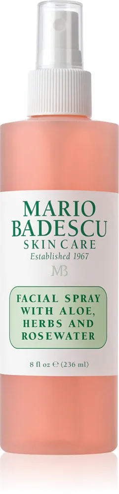 Mario Badescu Facial Spray with Aloe, Herbs and Rosewater - Тонизирующий спрей для лица для осветления и увлажнения