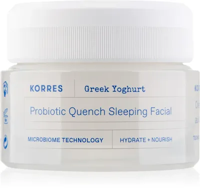 Korres Greek Yoghurt - Питательный ночной крем с пробиотиками, 40 мл