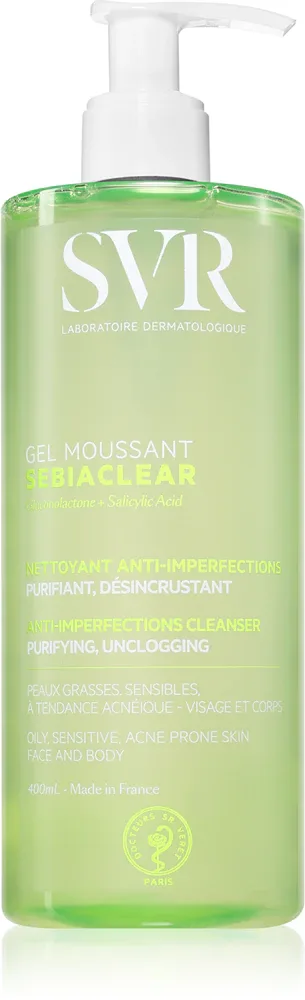 SVR Sebiaclear Gel Moussant - Пенящийся гель для умывания жирной и проблемной кожи