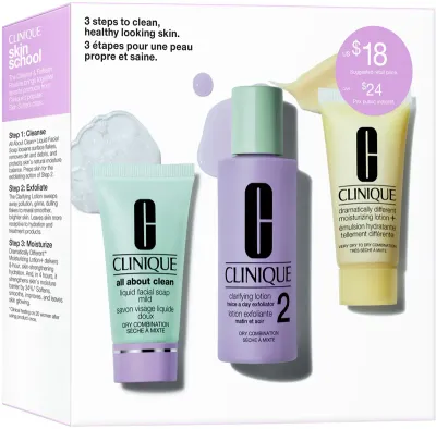 Clinique 3 Steps Skin Care Kit Skin Type 2 - Подарочный набор для идеальной очистки кожи, 1 шт