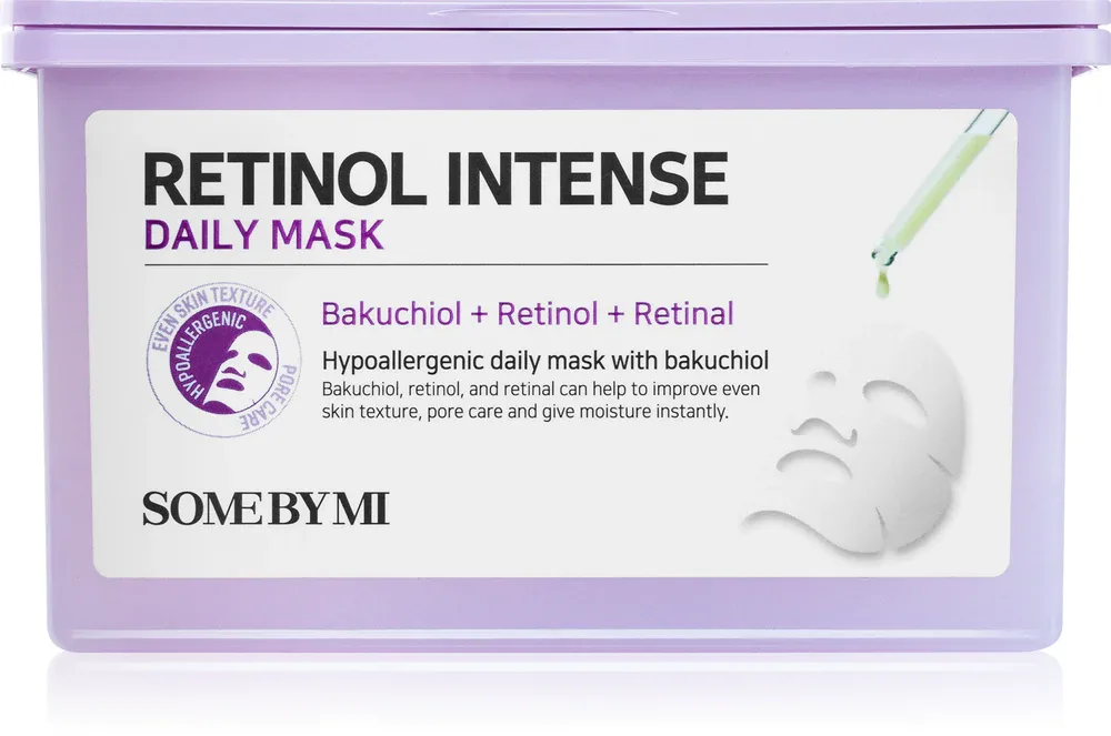 Some By Mi Retinol Intense Daily Mask - Маска против морщин в тканевом пакете большой объем, 30 шт