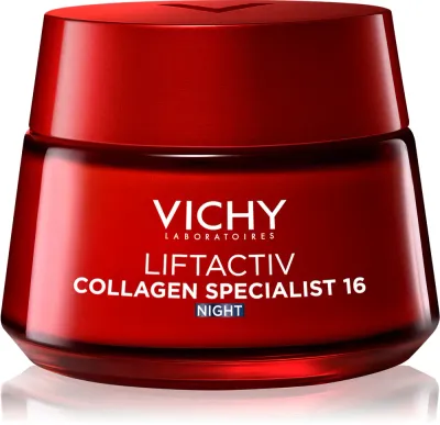 Vichy Liftactiv Collagen Specialist 16 Night - Крем для лица укрепляющий на ночь против морщин, 50 мл