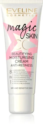Крем CC для лица Eveline Cosmetics Magic Skin выравнивающий тон, для любого типа кожи, 50 мл 8 w 1