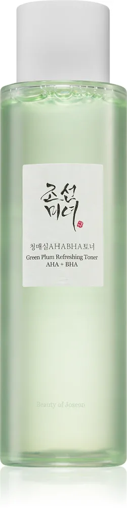 Beauty of Joseon Green Plum Refreshing Toner AHA + BHA - Тоник для лица с нежным пилингом для ежедневного использования, 150 мл