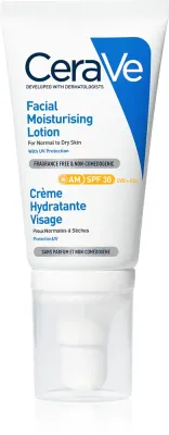 CeraVe Moisturizers - Увлажняющий крем для лица для нормальной и сухой кожи SPF 30, 52 мл