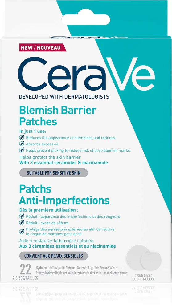 CeraVe Blemish Control Barrier Patches - Крем для проблемной кожи против акне, 22 шт