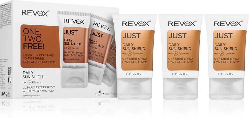 Revox B77 JUST Daily Sun Shield - Защитный крем для лица SPF 50+, 3 мл