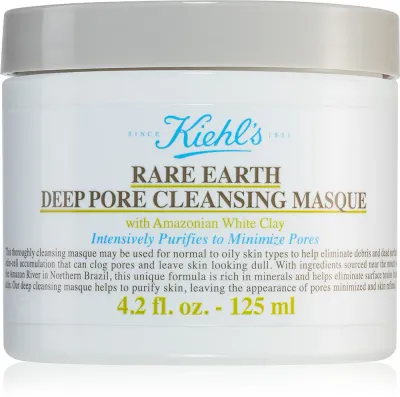 Kiehl's Rare Earth Deep Pore Cleansing Mask - Маска глубокого очищения для сужения пор, 125 мл