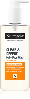Neutrogena Clear & Defend - Гель для очищения с 2% салициловой кислотой, 200 мл