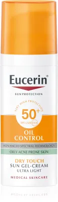 Eucerin Sun Oil Control - Крем-гель для лица с SPF 50+, 50 мл