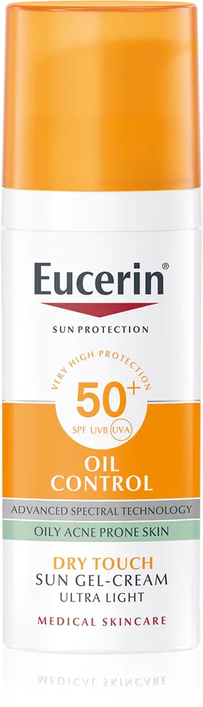 Eucerin Sun Oil Control - Крем-гель для лица с SPF 50+, 50 мл