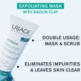 Uriage Hyseac Exfoliating Mask - Пилинговый крем для жирной и комбинированной кожи, 100 мл — фото 4
