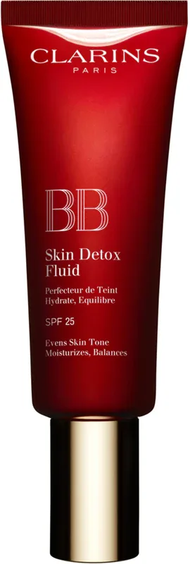 Clarins BB Skin Detox Fluid - Увлажняющий крем BB SPF 25, 45 мл, оттенок 03 - Dark