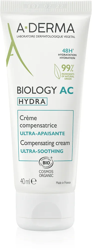 A-Derma Biology AC Hydra - Успокаивающий увлажняющий крем с эффектом на 48 часов, 40 мл