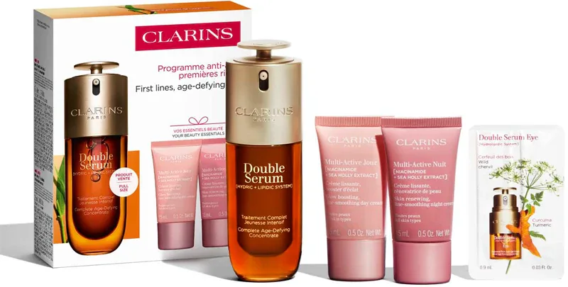 Clarins Double Serum & Multi-Active - Подарочный набор для всех типов кожи