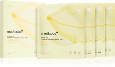 Medicube Kojic Acid Turmeric Brightening Gel Mask - Увлажняющий и осветляющий крем с гелевой текстурой, 4 шт