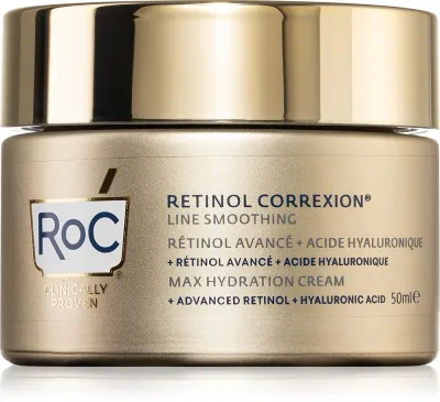 RoC Retinol Correxion Line Smoothing - Увлажняющий крем с гиалуроновой кислотой, 50 мл