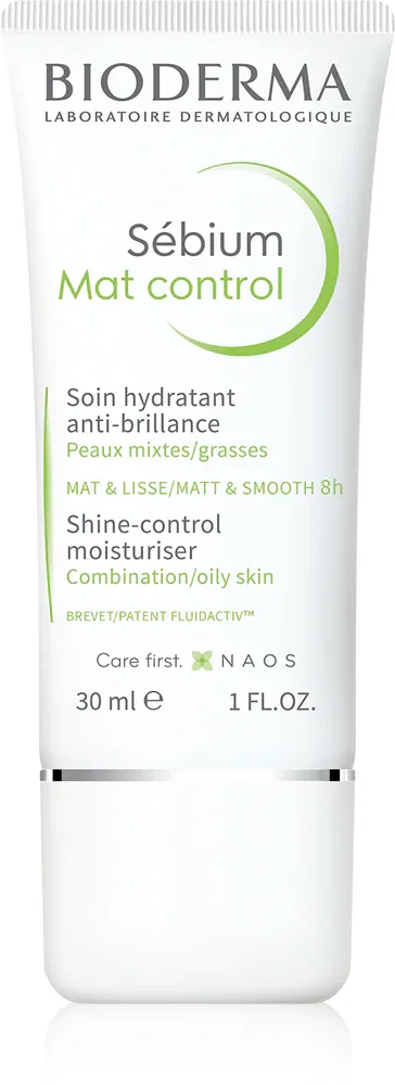 Bioderma Sebium Mat Control - Легкий увлажняющий крем против блеска и расширенных пор для лица, 30 мл