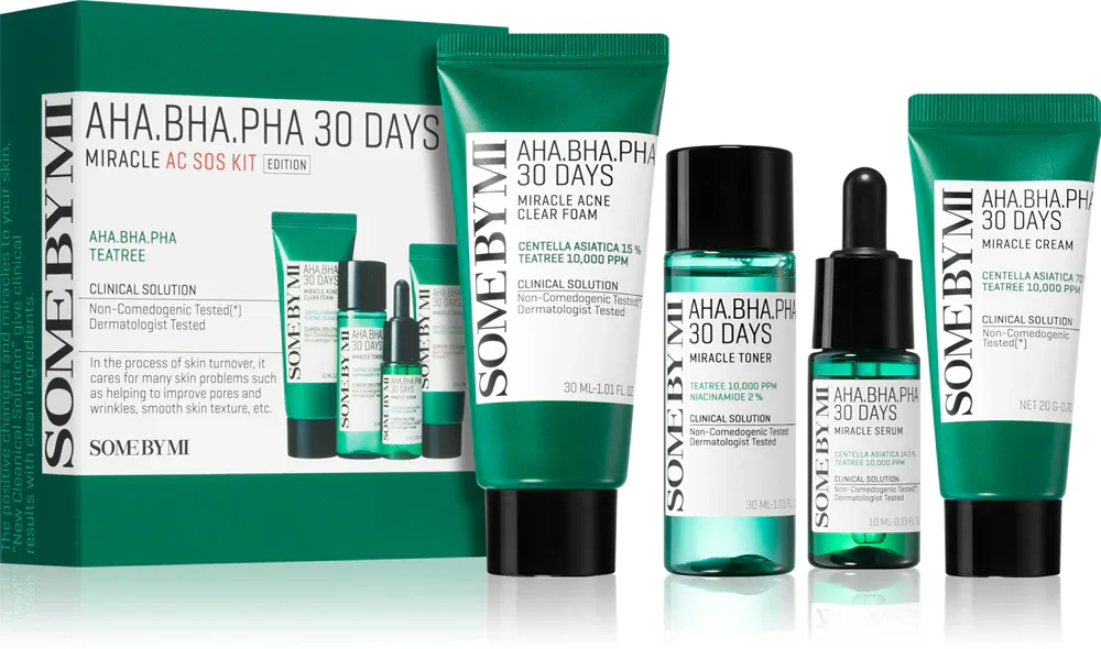 Some By Mi AHA∙BHA∙PHA 30 Days Miracle AC SOS Kit - Подарочный набор против прыщей