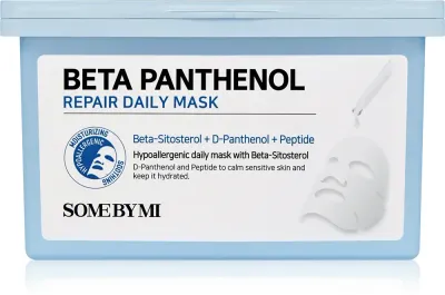 Some By Mi Beta Panthenol Repair Daily Mask - Успокаивающая маска в большой упаковке, 30 шт