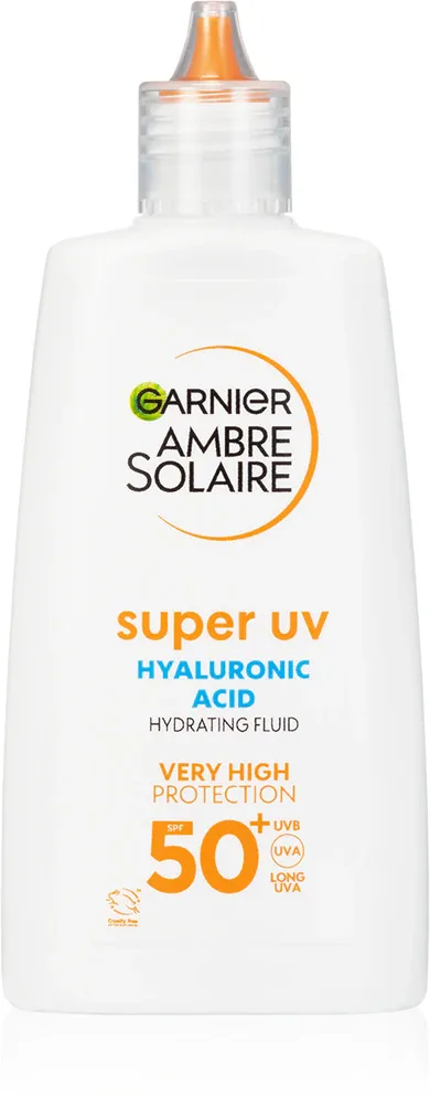 Garnier Ambre Solaire Super UV Hyaluronic Acid - Легкий увлажняющий защитный флюид SPF 50+, 40 мл
