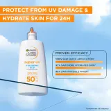 Garnier Ambre Solaire Super UV Hyaluronic Acid - Легкий увлажняющий защитный флюид SPF 50+, 40 мл — фото 4