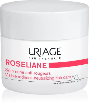 Uriage Roseliane Visible Redness-Neutralizing Rich Care - Крем, успокаивающий кожу от покраснений, 50 мл